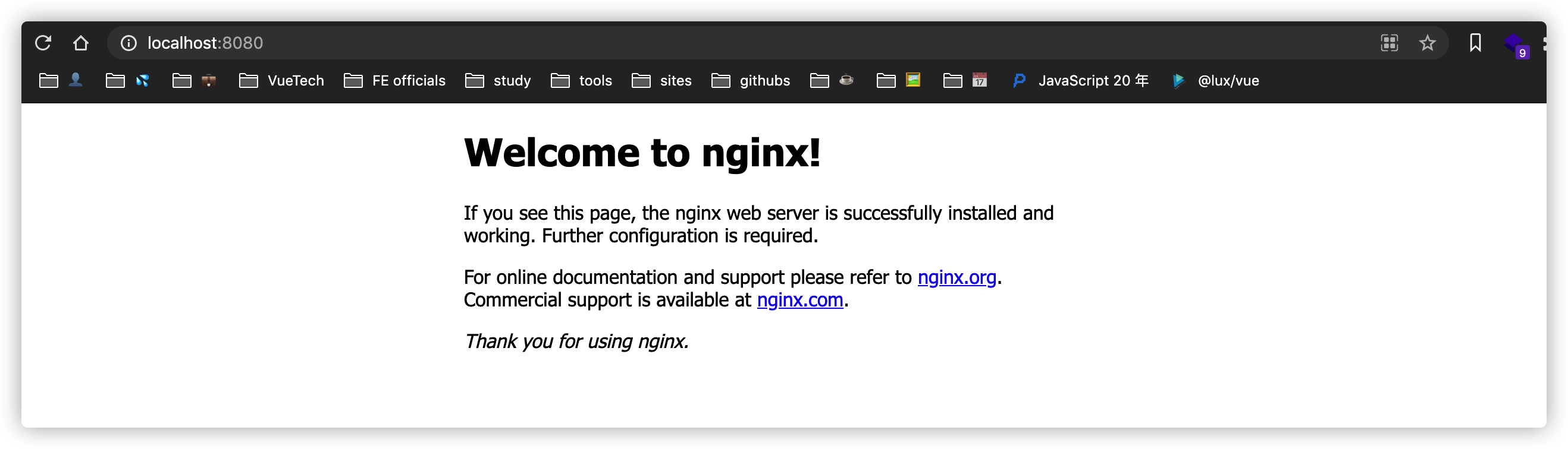 hello nginx